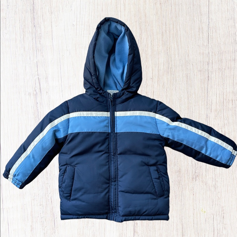 2/3 Boy Crazy8 Winter Coat with Hood in Navy Blue